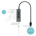 USB3.0 > USB3.0 3-pordiline jaotur kosmosehall