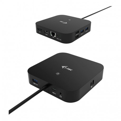 D i-tec USB-C HDMI DP dokkimisjaam + Power Delivery 100W