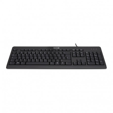 Wortmann TERRA 1500 must juhtmega USB klaviatuur, [US/EU], Copilot, QWERTY, 105 klahvi, 1,80m