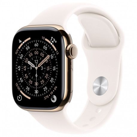 Apple nutikell S11 42mm titaan mobiilside sportrihm M/L, kuldne, heleroosa