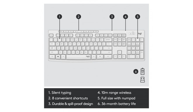 MK295 vaikne juhtmevaba komplekt