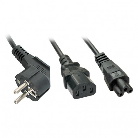 "LINDY IEC-Y-Netzkabel an IEC C13 & C5 Schukostecker/C13 2m"