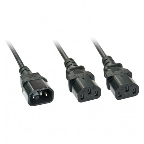 "LINDY IEC-Y-Netzkabel 1xIEC320 C14 - 2xIEC32 2m"