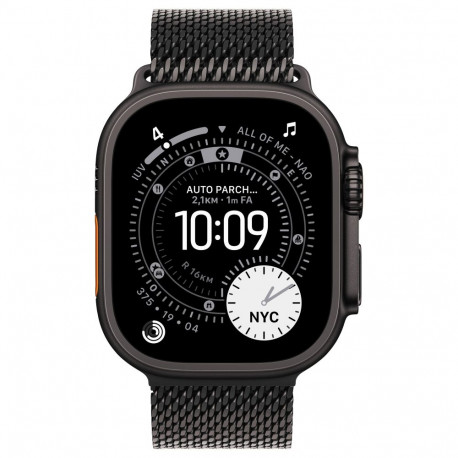 Apple nutikell Ultra 3 titaanist mobiilsidega 49mm milanese rihm suur, must