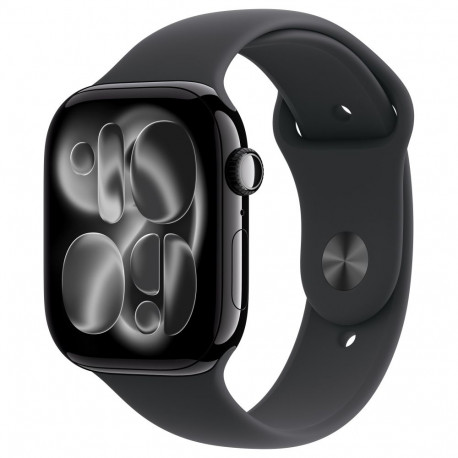 "Apple Watch S11 Aluminium Cellular 46mm Diamantschwarz (Sportarmband schwarz) S/M"