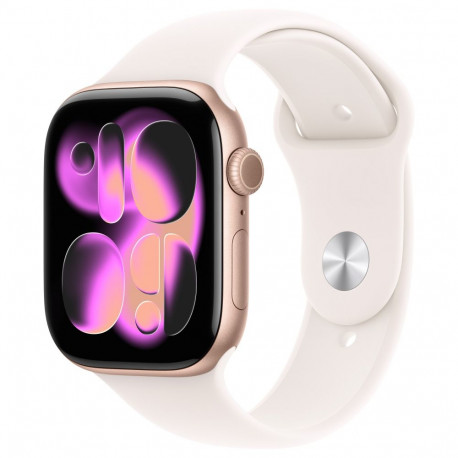 "Apple Watch S11 Aluminium 46mm Rosegold (Sportarmband blassrosa) S/M"