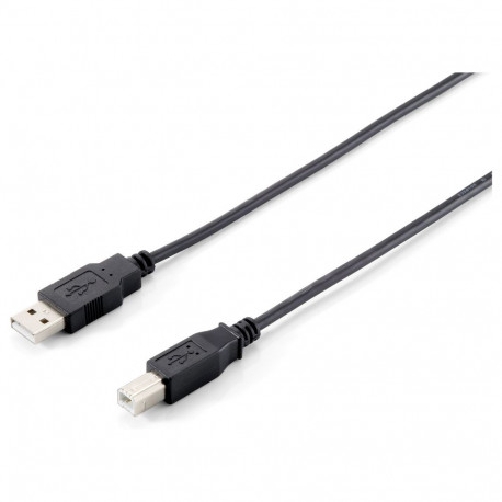 "Equip USB Kabel 2.0 A-B St/St 3.00m schwarz Polybeutel"