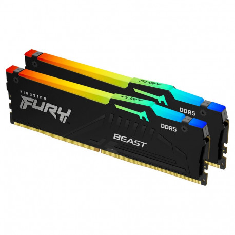 Kingston 32GB 6400MT/s DDR5 CL32 DIMM FURY Beast RGB EXPO 2-osaline komplekt