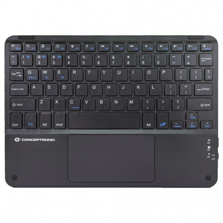 "CONCEPTRONIC Wireless Tastatur, QWERTY-Layout US/EN 10"" sw"
