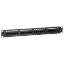 "Equip Patchpanel 24x RJ45 Cat5e 19"" UTP 1HE schwarz"