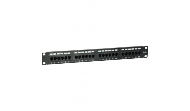 "Equip Patchpanel 24x RJ45 Cat5e 19"" UTP 1HE schwarz"