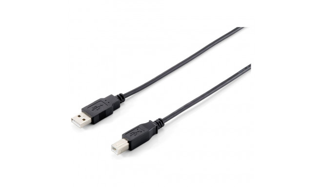 "Equip USB Kabel 2.0 A-B St/St 1.00m schwarz Polybeutel"