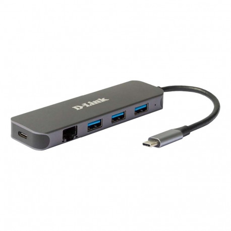 "D-Link DUB-2334 5-in-1 USB-C Hub mit Gigabit Ethernet/Power"