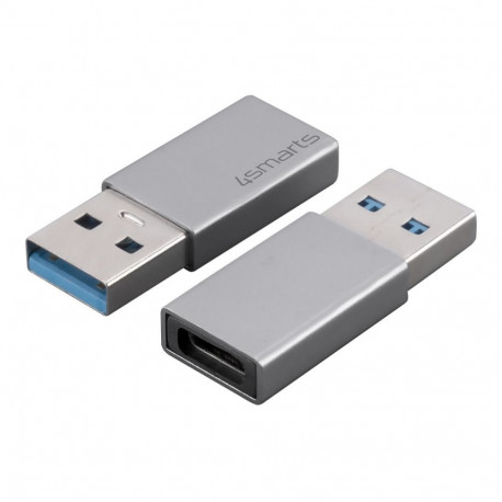4smarts passiivne USB-A 3.0 - USB-C adapter, 2-osaline komplekt