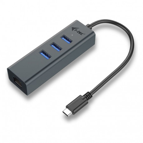 "D I-TEC USB-C 3-PORT HUB + GLAN"