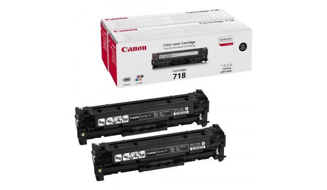 Canon 718 BK must topeltpakk