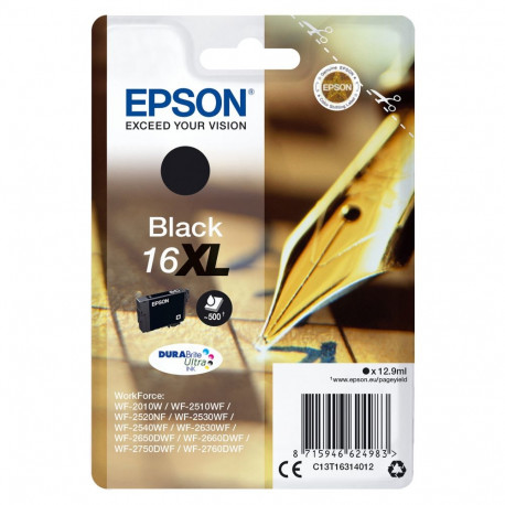Epson 16XL C13T16314012 must tint, kuni 500 lehekülge