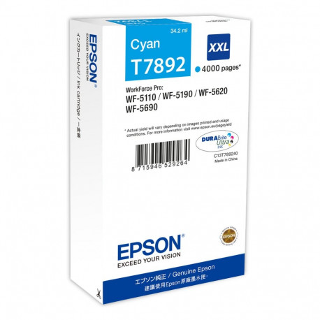 "Epson Tinte T7892 cyan XXL T7892"