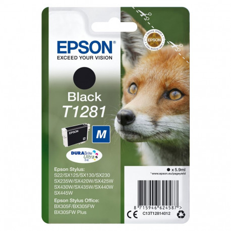 Epson T1281 C13T12814012 must tint kuni 170 lehte