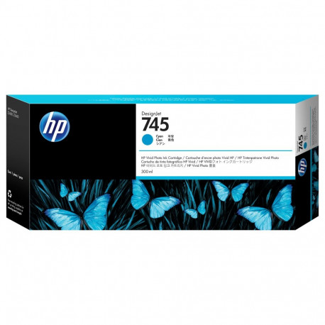 HP 745 tsüaan tindikassett 300 ml