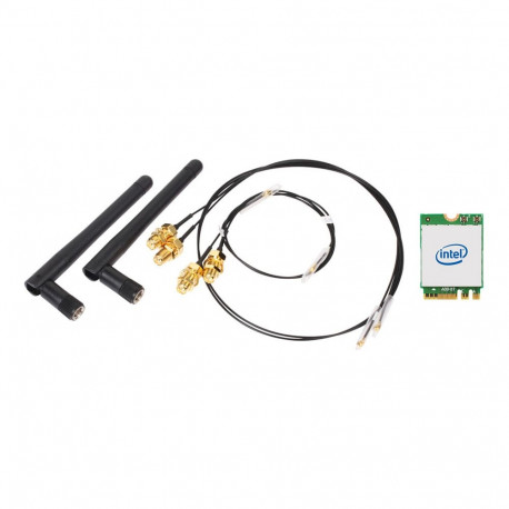"Barebone WLAN-Kit M.2 INTEL IEEE 802.11ax+BT Universal WLAN-AX/ BT KIT. M.2-card w/o Bracket"