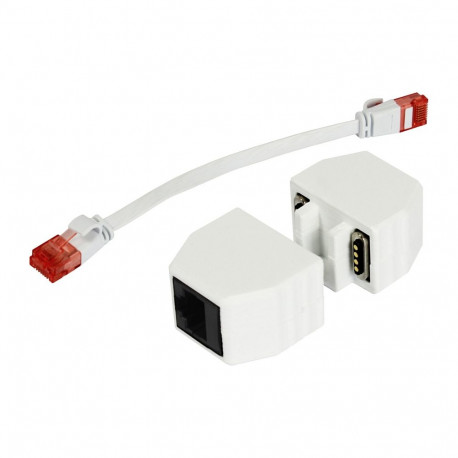 ALLNET TP-TP CAT6A RJ45 magneetiline turvajätk eralduspesa 1:1 8-pol. PoE toega kuni 10GBit
