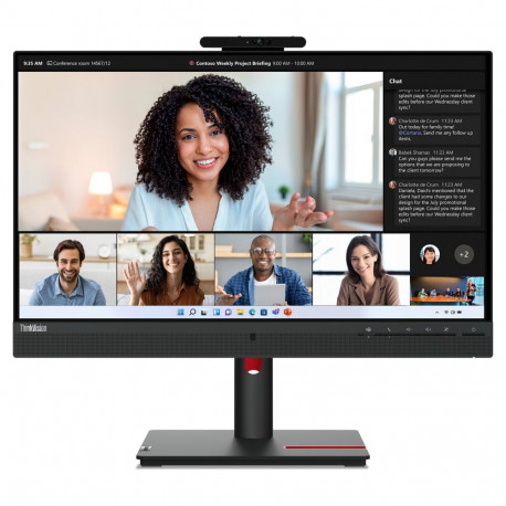 "61cm/24"" (1920x1080) Lenovo ThinkVision T24mv-30 16:9 FHD IPS 75Hz 4ms HDMI DP USB-C Speaker Black