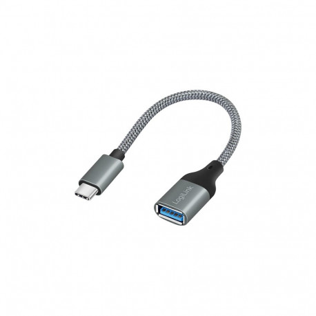 "LogiLink USB-C > USB 3.2 (ST-BU) 0,15m Adapter Grau"