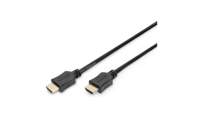 Digitus HDMI-kaabel A->A Ethernet St/St 4K 3.0m must kuldne