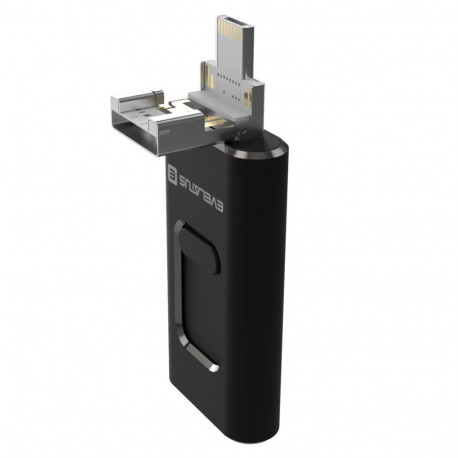 Evelatus USB Flash 4in1 64GB EFD03 (USB,Micro,Type C and iPhone) Black