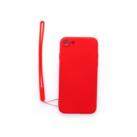 Evelatus Apple iPhone 7/8/SE2020/SE2022 Soft Touch Silicone Case with Strap Red