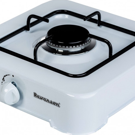 Gas cooker Ravanson K-01T (white; 1 zone)