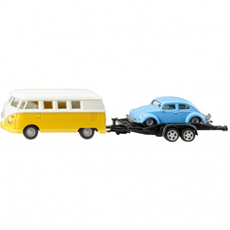 2567 SUPER VW T1 mit Anhänger und VW Käfer