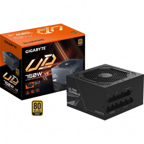 GIGABYTE GP-UD750GM PG5 V2 750W, PC power supply black, 1x 12-pin high power GPU, 4x PCIe, cable man