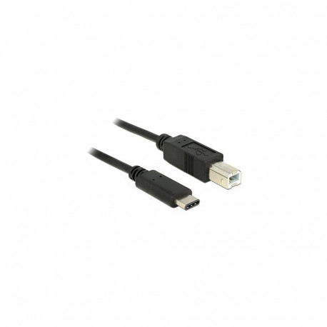 USB 2.0 Kabel, USB-C Stecker > USB-B Stecker (schwarz, 1 Meter)
