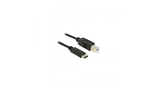 USB 2.0 kaabel USB-C pistik > USB-B pistik 1Meter, must