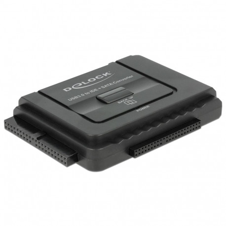 USB 3.2 Gen 1 Konverter, USB-A Stecker > SATA 22P + IDE 40P + IDE 44P Buchse (schwarz, mit Backup Fu