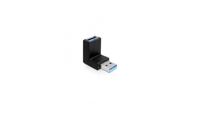 Adapter USB 3.2 Gen 1 USB-A pistik > USB-A pesa 90° üles- ja allapoole kallutatud, must