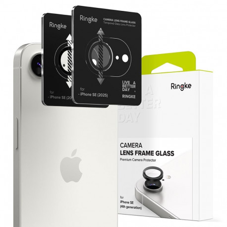 Ringke Camera Frame Protector 2-pack for iPhone 16e - Black