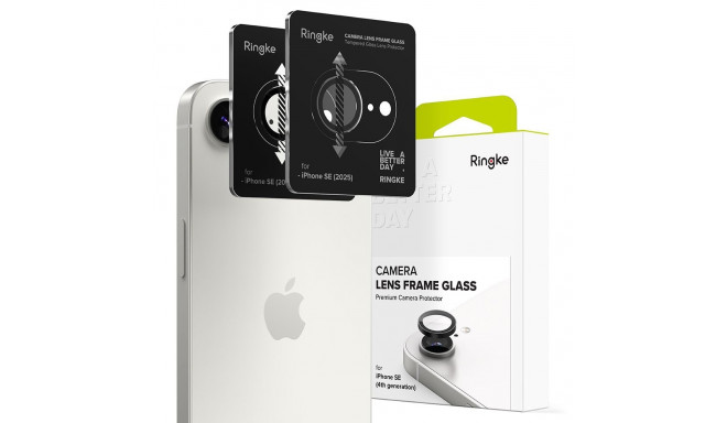 Ringke Camera Frame Protector 2-pack for iPhone 16e - Black