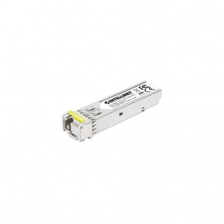 Intellinet Gigabit Fiber WDM Bi-Directional SFP Optical Transceiver Module 1000Base-BX-D (LC) Single