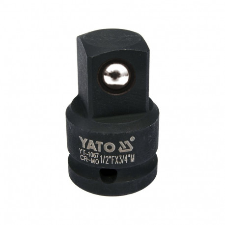 Yato YT-1067 adapter, 1/2"-3/4", 48mm, CrMo SCM-440, phosphated, impact-resistant