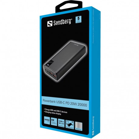 Akupank Sandberg USB-C PD 20W 20000mAh