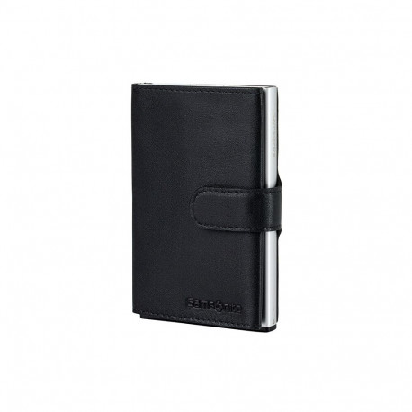 Rahatasku Samsonite ALU FIT, alumiinium + must nahkümbris, 6,6x10,2x2,1 cm