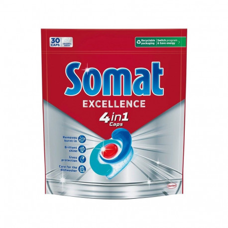 DISHWASH CAP SOMAT EXCELLENCE 4IN1 30PCS