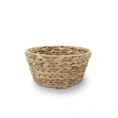ROUND BASKET 26X26X13CM METAL/HYACINTH