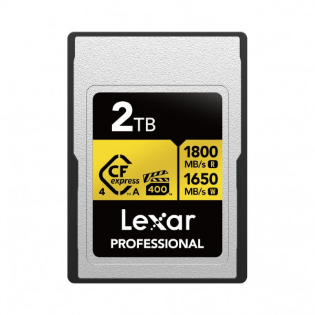 Lexar CFexpress 4.0 Pro Gold, VPG400/IP68, R1800/W1650/SW1400 (Type A) 2TB
