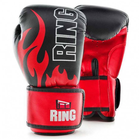 Poksikindad Ring Fire (RR-15) 6 oz, must/punane