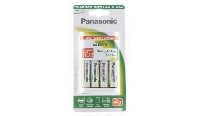 Panasonic akulaadija BQ-CC16 + 4x1900