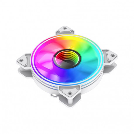 Gamemax DUAL RING INFINITY WH valge korpuse ventilaator